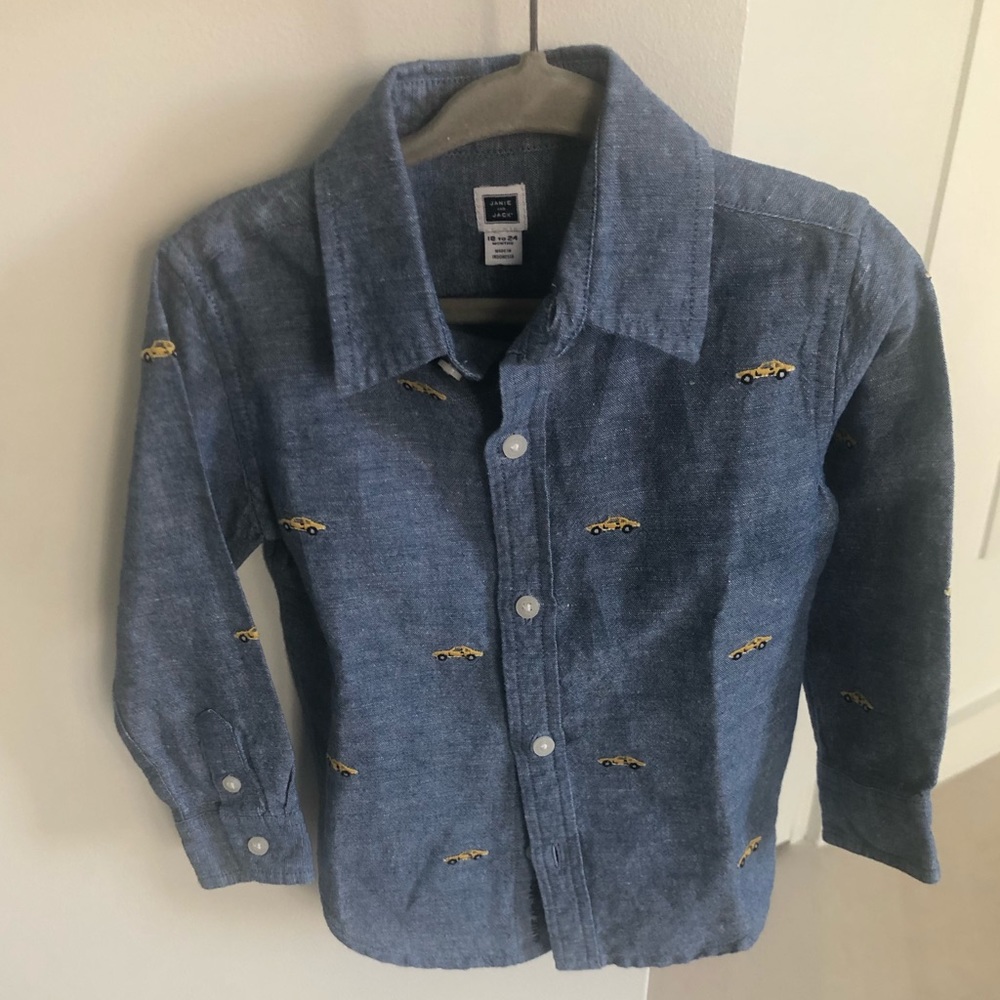 Boys 10-24 months button down NYC taxi shirt